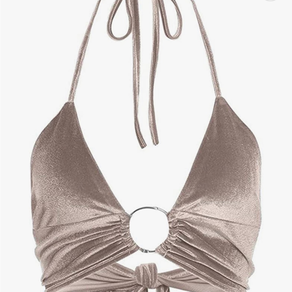 Women’s Backless Halter Tie Top